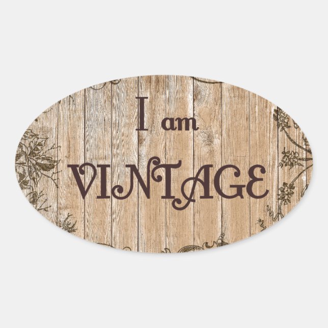 I'm Vintage Oval Sticker (Front)