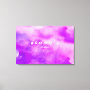 I'M VIOLET WATERCOLOR Bat Mitzvah Sign In Board