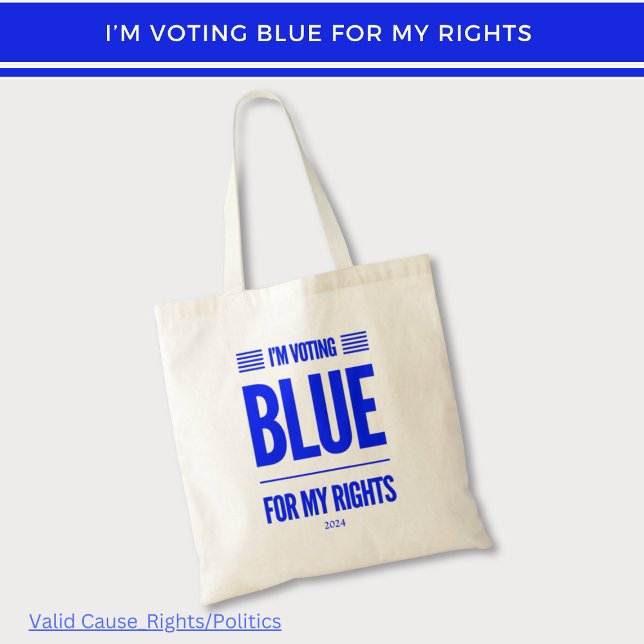I'm Voting Blue Democrat Tote Bag (Creator Uploaded)