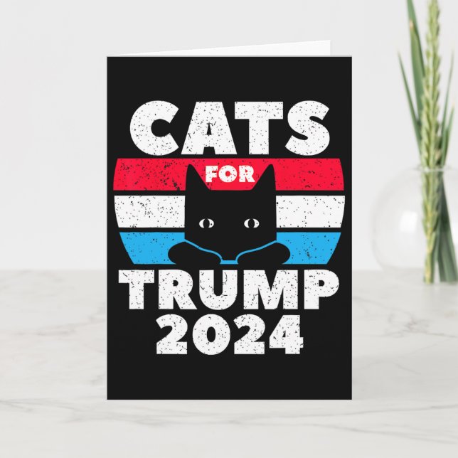 I'm Voting Cats For Trump 2024 Election Debate  Card (Front)
