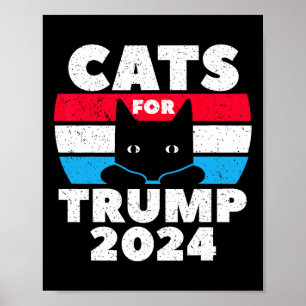 I'm Voting Cats For Trump 2024 Election Debate Poster