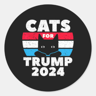 I'm Voting Cats For Trump Election Dete  Classic Round Sticker