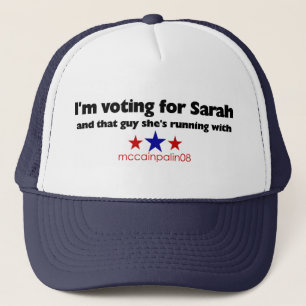 I'm Voting for Sarah Trucker Hat