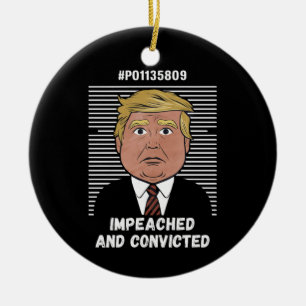 I'm Voting For The Convicted Felon Pro Trump 2024 Ceramic Ornament