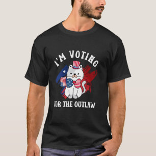 I'm Voting for the Outlaw 2024 For Women Meowica C T-Shirt
