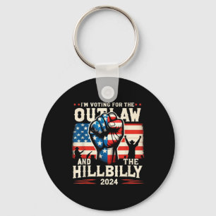 Im Voting For The Outlaw And The Hillbilly 2024 Us Key Ring