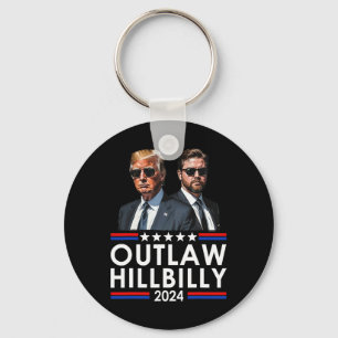 I'm Voting For The Outlaw And The Hillbilly Trump Key Ring