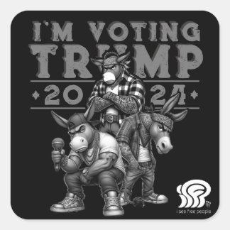 I'M VOTING for TRUMP 2024 Square Sticker