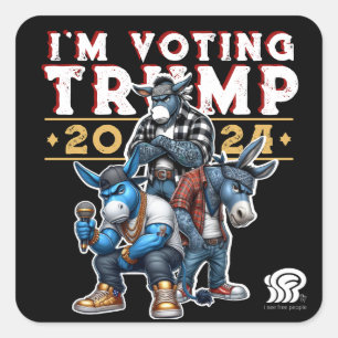 I'M VOTING for TRUMP 2024 Square Sticker
