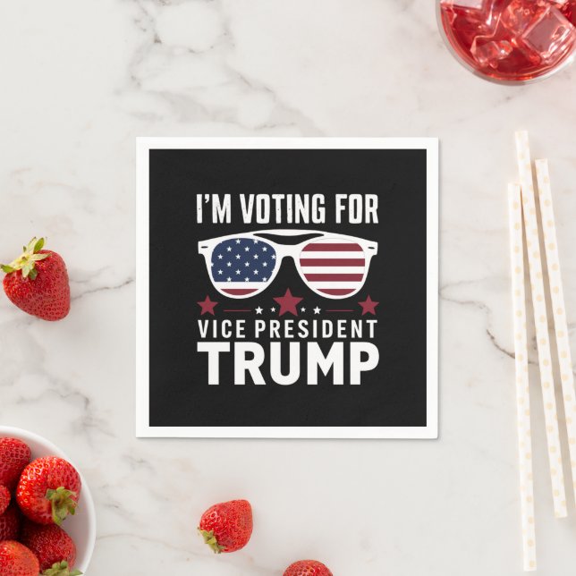 I'm Voting For Vice President Trump 2024 Election Napkin (Insitu)