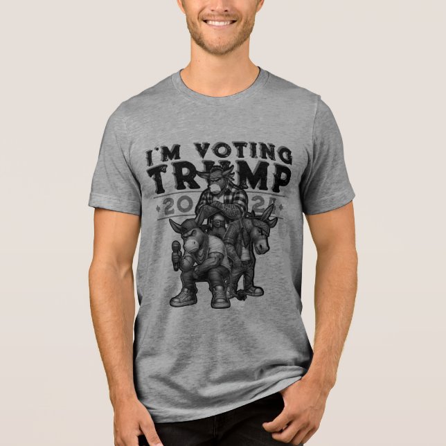 I'M VOTING TRUMP 2024 Tri-Blend SHIRT (Front)