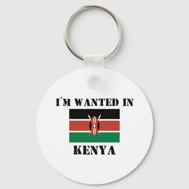 I'm Wanted In Kenya Key Ring (Front)
