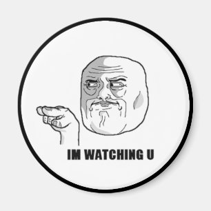 I'm Watching U Comic Face. Magnet