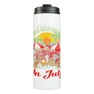 I'm Watching You Santa Christmas In July Tank Top. Thermal Tumbler