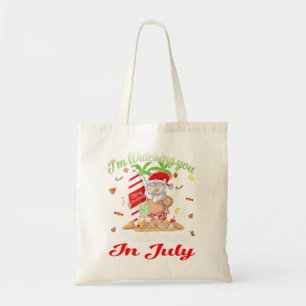 I'm Watching You Santa Christmas In July Tank Top Tote Bag