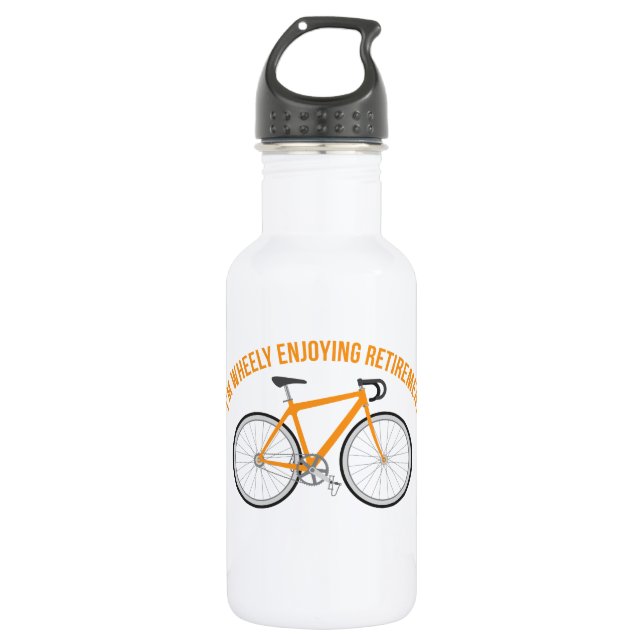 I'm Wheely Enjoying Retirement Funny Bicycle 532 Ml Water Bottle (Front)
