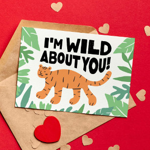 I'm Wild About You Kid's Classroom Valentine Card