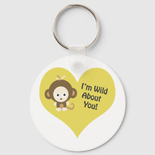 I'm Wild about You Monkey Key Ring