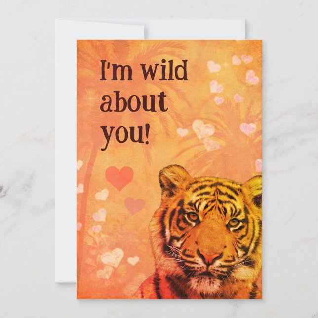 I'm wild about you! (not only) Valentine's card (Front)
