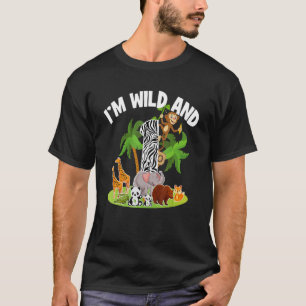 I'm Wild And 1 Years Old 1st Birthday Animal Party T-Shirt