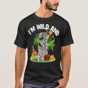 I'm Wild And 3 Years Old 3rd Birthday Animal Party T-Shirt
