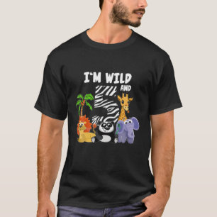 I'm Wild And Five Zoo Theme Birthday Jungle Safari T-Shirt