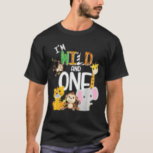 I'm-Wild And-One-Zoo-Theme Birthday Safari Jungle T-Shirt