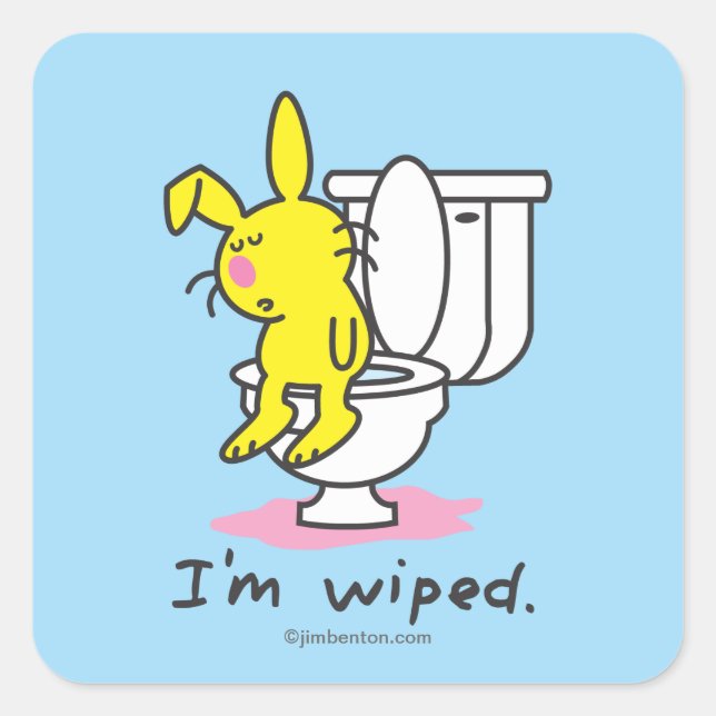 I'm Wiped Square Sticker (Front)