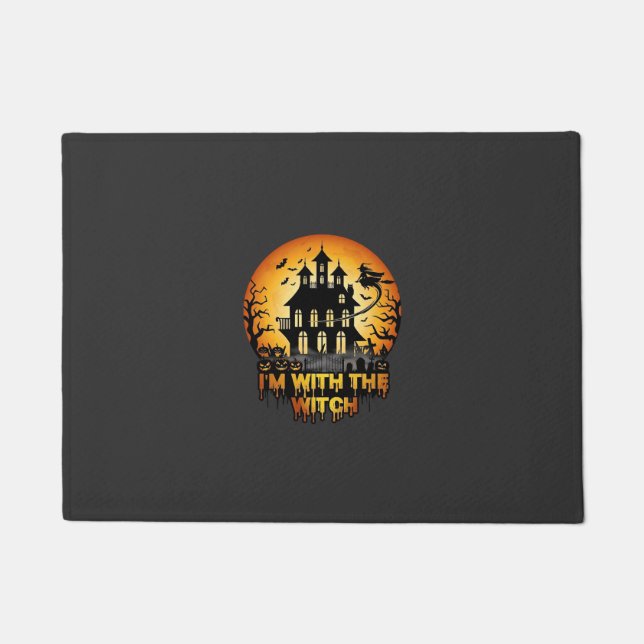 Im Witch Haunted House Full Moon Pumpkins Doormat (Front)