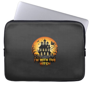 Im Witch Haunted House Full Moon Pumpkins Laptop Sleeve
