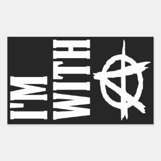 I'm With Anarchy Rectangular Sticker