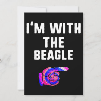 Im With Beagle Tie Dye Halloween Dog Lover Gift Announcement