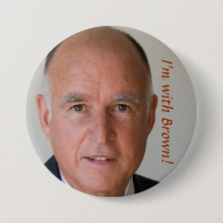 , I'm with Brown! 7.5 Cm Round Badge