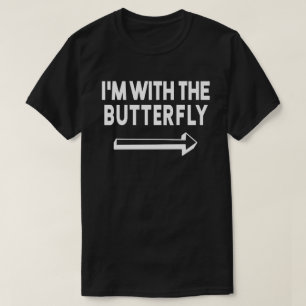 I'm With Butterfly Easy Halloween Matching Couples T-Shirt