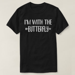 I'm With Butterfly Easy Halloween Matching Couples T-Shirt