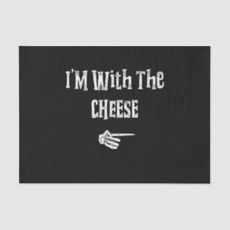 Im With Cheese Halloween Costume Funny Couples Tissue Paper
