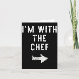 Im With Chef Funny Halloween Couple Costume Card