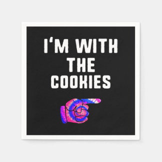 Im With Cookies | Tie Dye Funny Products Napkin