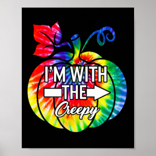 I'm With Creepy Couple Matching Halloween Costume Poster