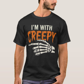 I'm with Creepy Funny Matching Halloween Costume T-Shirt