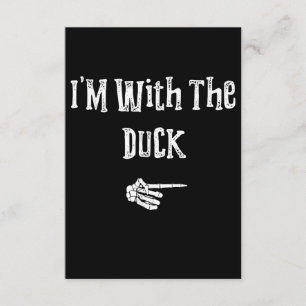 Im With Duck Halloween Costume Funny Couples Match Enclosure Card