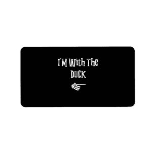 Im With Duck Halloween Costume Funny Couples Match Label
