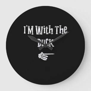 Im With Duck Halloween Costume Funny Couples Match Large Clock