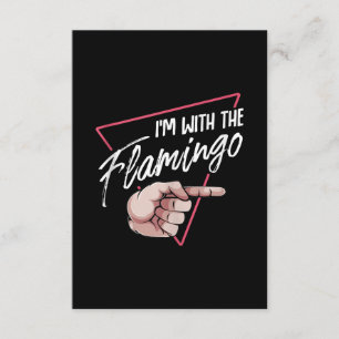 Im With Flamingo Halloween Matching Couple Costume Enclosure Card