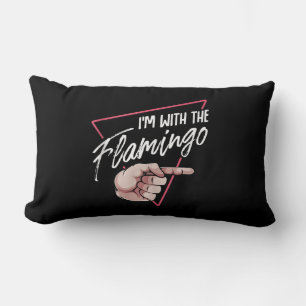 Im With Flamingo Halloween Matching Couple Costume Lumbar Cushion