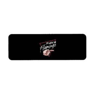 Im With Flamingo Halloween Matching Couple Costume Return Address Label