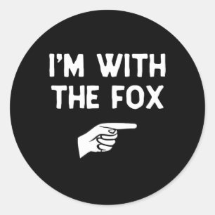 Im With Fox Funny Halloween Matching Costume Classic Round Sticker