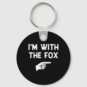 Im With Fox Funny Halloween Matching Costume Key Ring