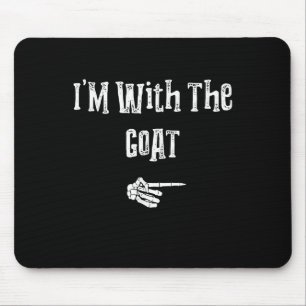 I'm With Goat Halloween Costume Funny Couples Mouse Pad
