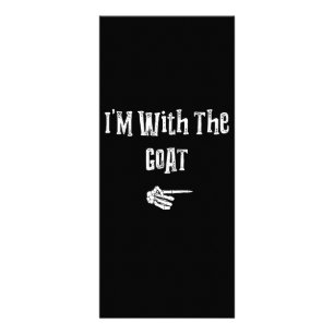 I'm With Goat Halloween Costume Funny Couples Rack Card